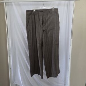 White House Black Market Taupe Pinstripe Trousers